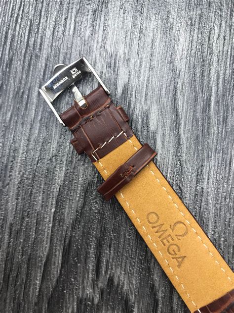 omega watch straps leather|genuine Omega Watch strap 18mm.